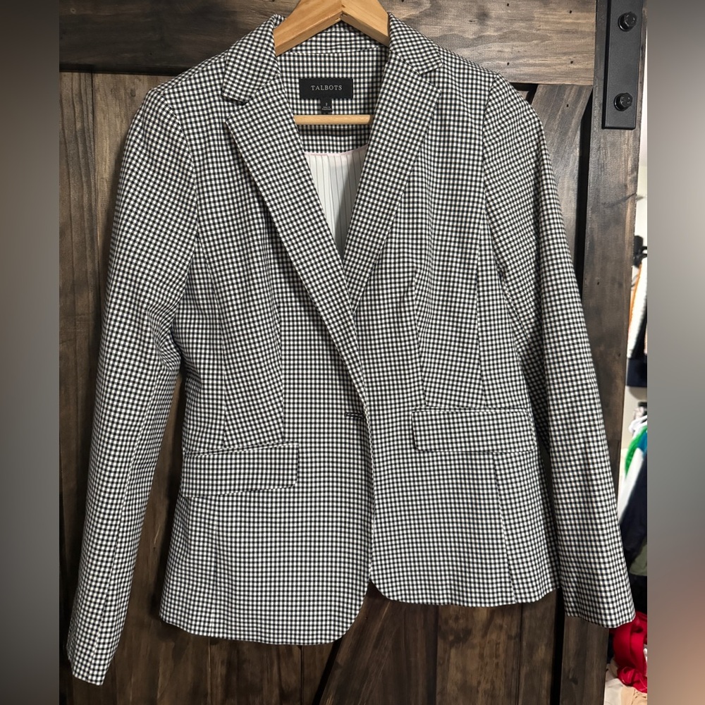 Talbots gingham blazer | 2 for $100